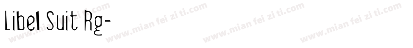 Libel Suit Rg字体转换
